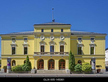 Nyíregyháza, Móricz Zsigmond Színház-stock-foto