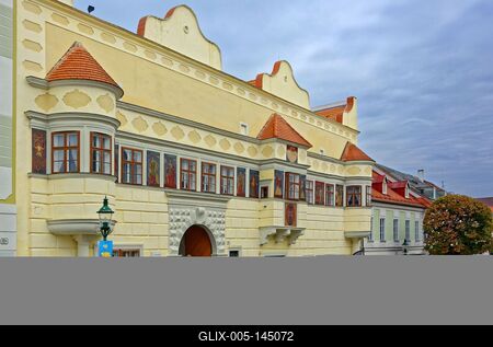 Kismarton, Eisenstadt városháza-stock-foto