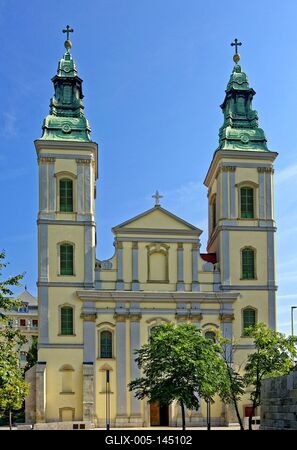 Belvárosi plébániatemplom Budapest-stock-foto