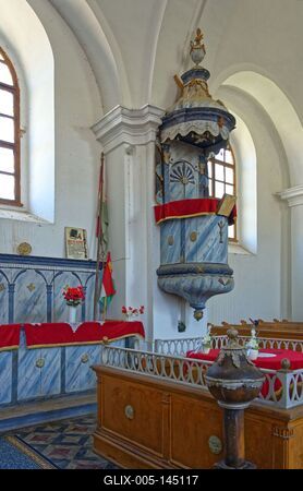 Som, református templom-stock-foto