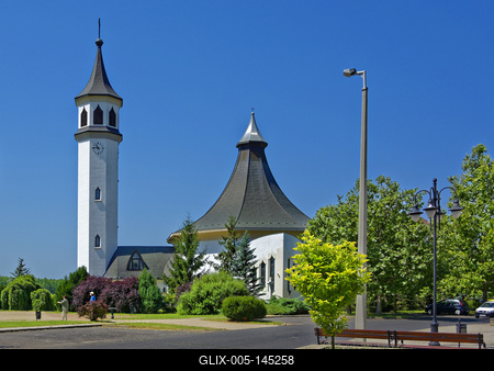 Szent Tamás Katolikus Templom, Martfű-stock-foto