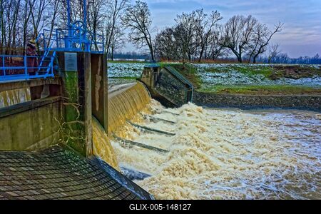Tiszakóród, a Nagybukó gá trendszer-stock-foto