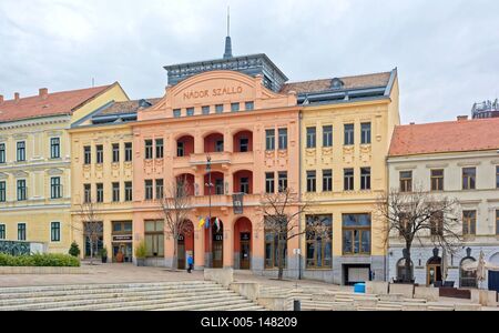 Pécs, Nádorszálló a belvárosban-stock-foto