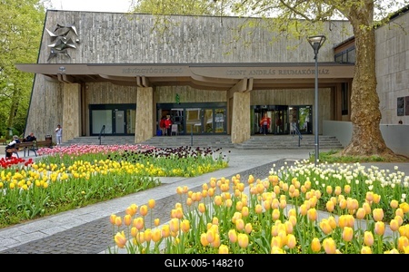 Hévíz Gyógyfürdő és Szent András Reumakórház-stock-foto