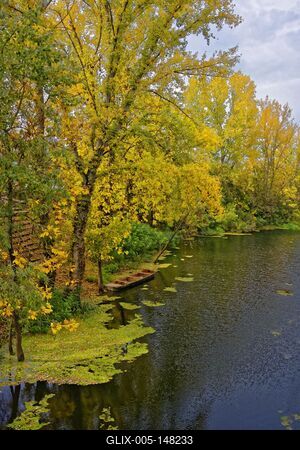 Az Öreg Túr  partján, Panyolában-stock-foto