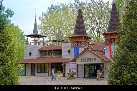 Hévíz, Tófürdő bejárat-stock-foto