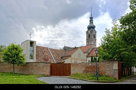 Szécsény, Ferences templom és rendház-stock-foto