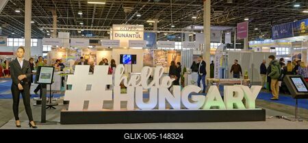 Utazás kiállítás 2017, hello Hungarry-stock-foto