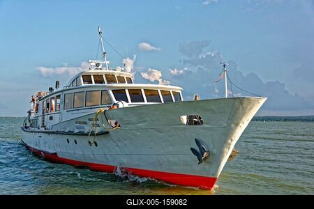 Balaton hajó-stock-foto