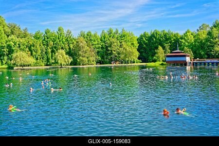 Hévíz gyógyfürdő-stock-foto
