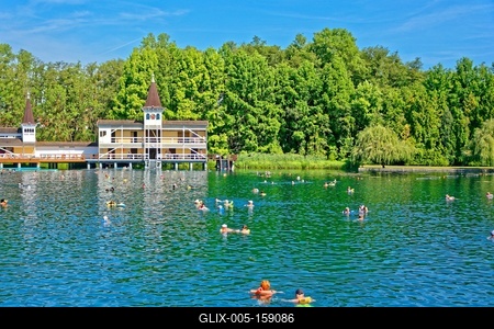 Hévíz gyógyfürdő-stock-foto