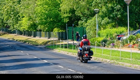 Motoros Hévizen-stock-foto