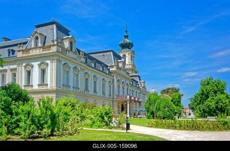 Keszthely, Festetics kastély-stock-foto