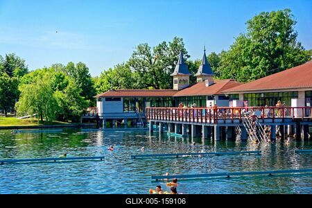Hévíz gyógyfürdő-stock-foto