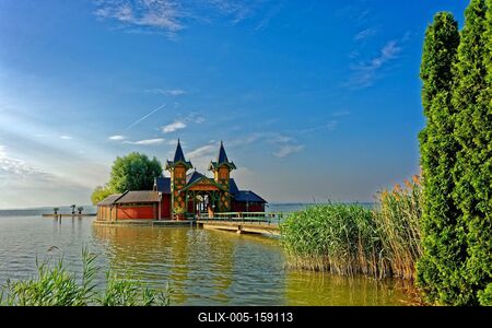Keszthely, Szigetfürdő-stock-foto