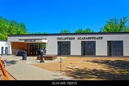 Tisza-tó Tiszafüred szabadstrand bejárója-stock-foto