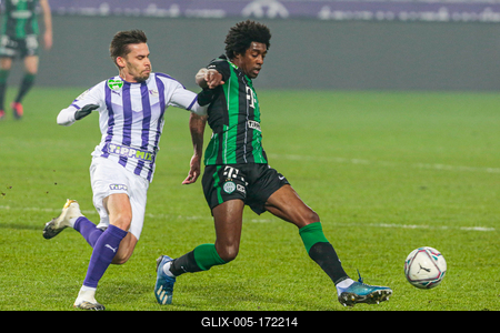 Újpest FC - Ferencváros TC match played in the 19th round of the OTP Bank League-stock-foto
