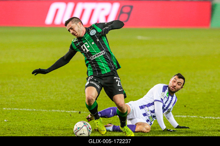 Újpest FC - Ferencváros TC match played in the 19th round of the OTP Bank League-stock-foto