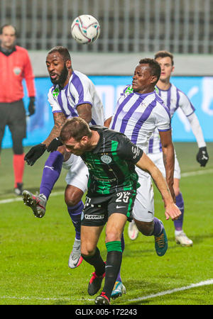 Újpest FC - Ferencváros TC match played in the 19th round of the OTP Bank League-stock-foto
