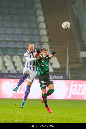 Újpest FC - Ferencváros TC match played in the 19th round of the OTP Bank League-stock-foto