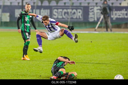 Újpest FC - Ferencváros TC match played in the 19th round of the OTP Bank League-stock-foto