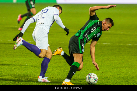 Újpest FC - Ferencváros TC match played in the 19th round of the OTP Bank League-stock-foto