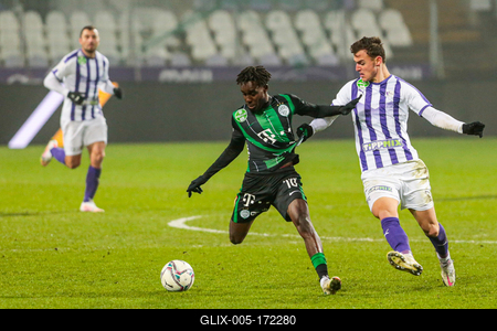 Újpest FC - Ferencváros TC match played in the 19th round of the OTP Bank League-stock-foto