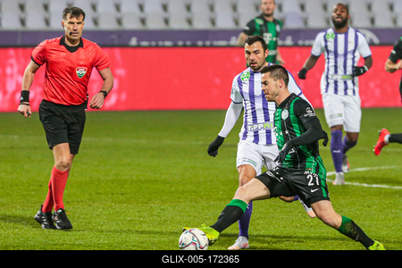 Újpest FC - Ferencváros TC match played in the 19th round of the OTP Bank League-stock-foto