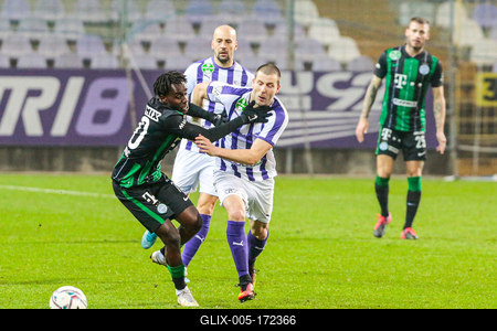 Újpest FC - Ferencváros TC match played in the 19th round of the OTP Bank League-stock-foto