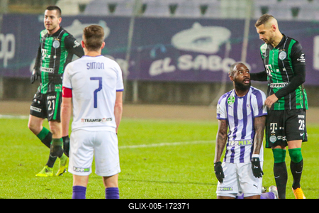 Újpest FC - Ferencváros TC match played in the 19th round of the OTP Bank League-stock-foto