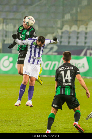 Újpest FC - Ferencváros TC match played in the 19th round of the OTP Bank League-stock-foto