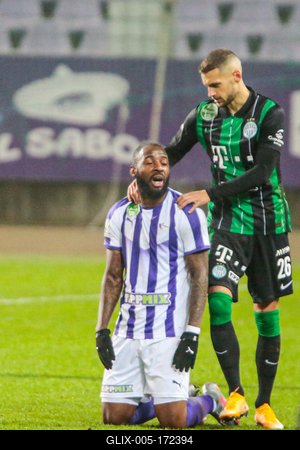 Újpest FC - Ferencváros TC match played in the 19th round of the OTP Bank League-stock-foto