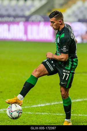 Újpest FC - Ferencváros TC match played in the 19th round of the OTP Bank League-stock-foto