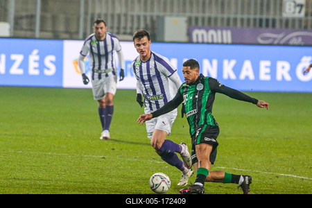 Újpest FC - Ferencváros TC match played in the 19th round of the OTP Bank League-stock-foto
