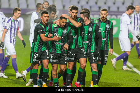 Újpest FC - Ferencváros TC match played in the 19th round of the OTP Bank League-stock-foto