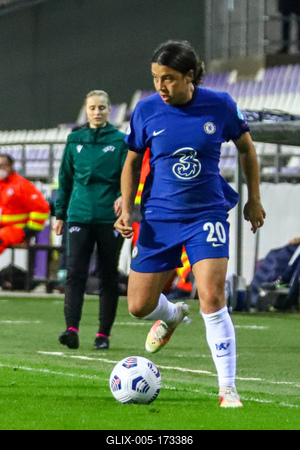 Chelsea FC v VfL Wolfsburg - UEFA Women's Champions League Quarter Final: Leg One-stock-foto