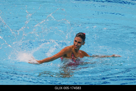 ARTISTIC SWIMMING-EURO-2020-2021Solo Technical Final Swimming Final.-stock-foto