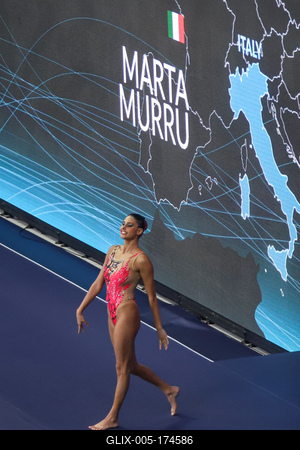 ARTISTIC SWIMMING-EURO-2020-2021Solo Technical Final Swimming Final.-stock-foto