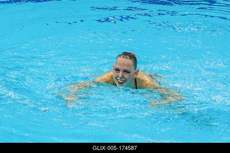 ARTISTIC SWIMMING-EURO-2020-2021Solo Technical Final Swimming Final.-stock-foto