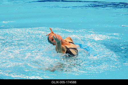 ARTISTIC SWIMMING-EURO-2020-2021Solo Technical Final Swimming Final.-stock-foto