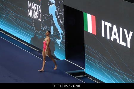 ARTISTIC SWIMMING-EURO-2020-2021Solo Technical Final Swimming Final.-stock-foto