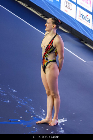 ARTISTIC SWIMMING-EURO-2020-2021Solo Technical Final Swimming Final.-stock-foto