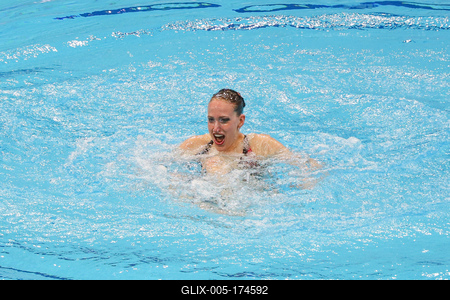 ARTISTIC SWIMMING-EURO-2020-2021Solo Technical Final Swimming Final.-stock-foto