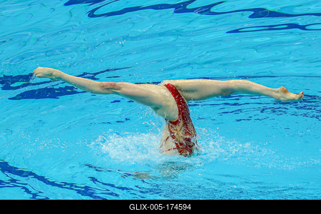 ARTISTIC SWIMMING-EURO-2020-2021Solo Technical Final Swimming Final.-stock-foto