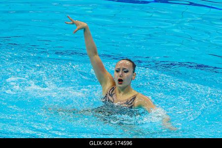 ARTISTIC SWIMMING-EURO-2020-2021Solo Technical Final Swimming Final.-stock-foto