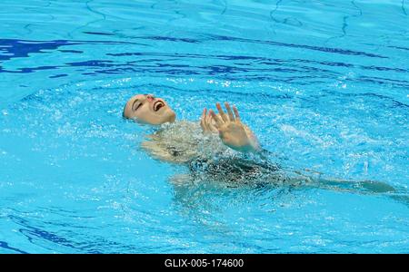 ARTISTIC SWIMMING-EURO-2020-2021Solo Technical Final Swimming Final.-stock-foto