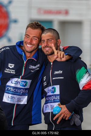 LEN European Aquatics Championships / SWIM-OPEN WATER-MEN-5KM-stock-foto