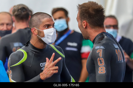 LEN European Aquatics Championships / SWIM-OPEN WATER-MEN-5KM-stock-foto