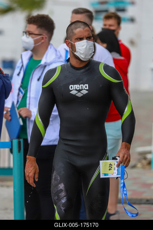LEN European Aquatics Championships / SWIM-OPEN WATER-MEN-5KM-stock-foto