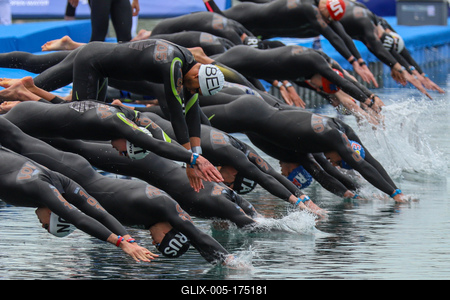 LEN European Aquatics Championships / SWIM-OPEN WATER-MEN-5KM-stock-foto